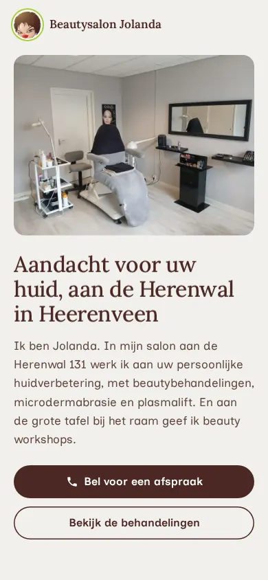 Richting A op een telefoon